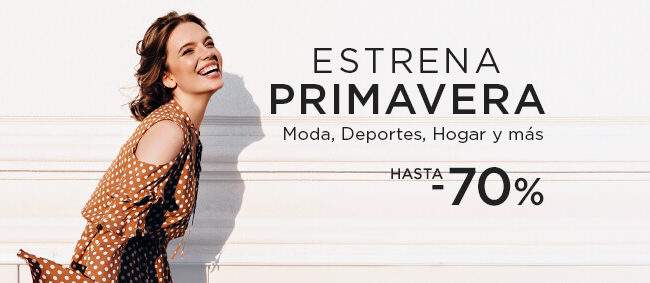 Estrena Primavera con Primeriti, ¡moda, deportes, hogar y más hasta -70%!